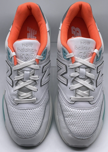 New Balance 597 South Beach 2017 ML597VAA taglia 9,5 D nuovo con scatola lifestyle pelle NOS - Foto 7 di 15