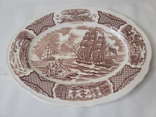 SMALL PLATTER 12.5" X 9.75" FAIR WINDS Staffordshire England by Alfred Meakin