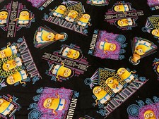 1yd Minions Egyptian Print Cotton Fabric BTY Despicable Me Cartoon Movie Pyramid