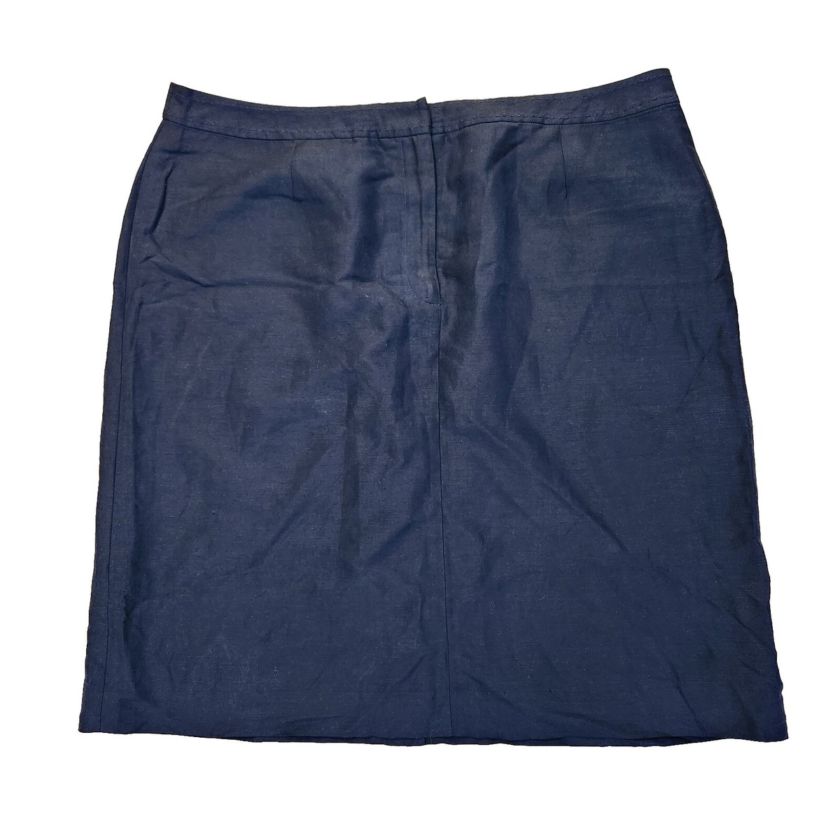 WOMEN SP INCISION SKIRT 完売品　新品タグ付き Womens Vtg Size 16 Black 55% Silk 45% Linen Above Knee Lined