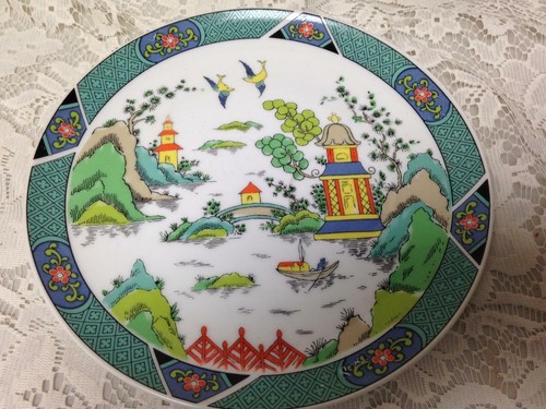 Vintage, Sigma Japan, Crown Staffordshire Style,Variant Gaudy Willow Snack Set - Picture 3 of 10