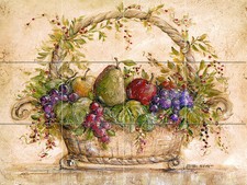 Mural Ceramic Grape Fruits Basket Backsplash Tile 117