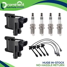 2 Ignition Coil & Wireset & 4 Platinum Spark Plug for Toyota Camry Solara 2.2L