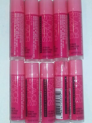 Avon FLAVOR SAVERS Strawberry Lip Balm 0.15 oz. Lot of 10