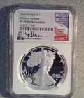 2022-W Proof American Silver Eagle NGC PF70 Ultra Cameo Uram Auto (030)