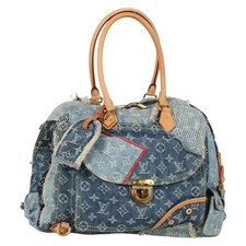 LOUIS VUITTON Monogram Denim Patchwork Bowery Borsa Tote Blu M95376 Autore 1362...