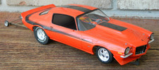 Custom Built 1:24 Hard Body 1970 Camaro Drag Slot Car, Parma Edge Chassis, AS-IS