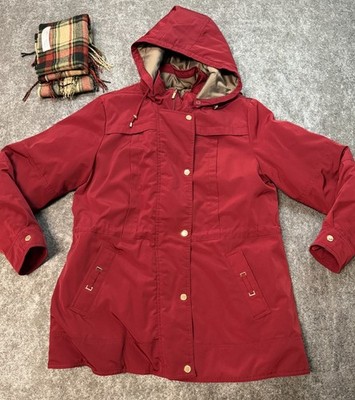 Gallery Women s New York XL Soul Red Jacket Convertible Hood With Scarf 