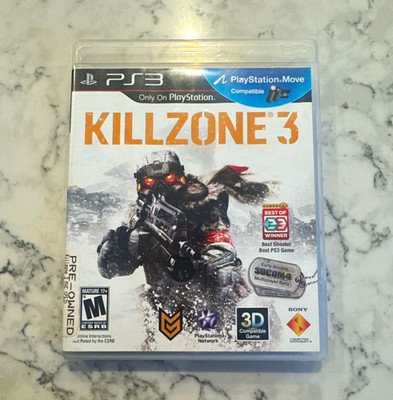Killzone 3 Sony PlayStation 3 PS3 NTSC-U/C M Shooter Complete W/Manual Move 3D