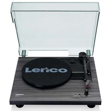 Lenco LS-10BK - Plattenspieler mit Riemenantrieb und eingebaute Lautsprecher