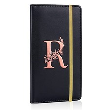 Checkbook Covers for Personal Checkbook, RFID Blocking Checkbook Black R