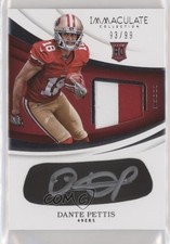 2018 Panini Immaculate Rookie Eye Black Jerseys 93/99 Dante Pettis Auto 1j6