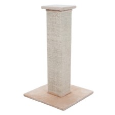 Cat Scratching Post with Carpeted Base 27.75-Inch Sisal Burlap Fabric Scratcher