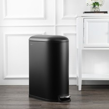 happimess HPM1009-TRASH-CAN Roland 9.8 Liter ABS - Black