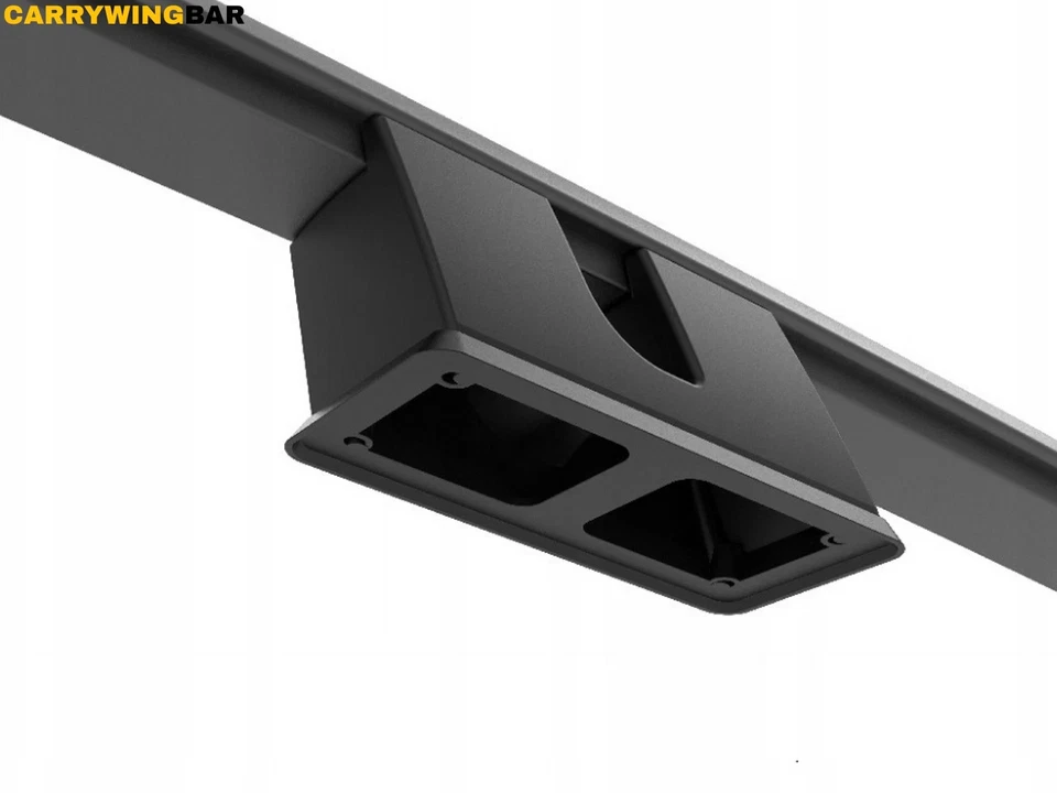 Rieles laterales y barras transversales de techo de aluminio negro para adaptarse al nuevo Ford Courier 2024-2025 Foto 4 de 4