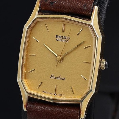SEIKO Exceline 7321-5770 Gold Vintage 1988 Women's Quartz Watch