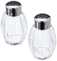 Fackelmann Salz- & Pfefferstreuer Set Glas Silber 40Ml 2Er Set