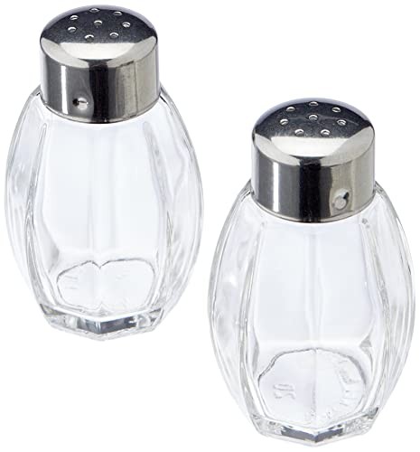 Fackelmann Salz- & Pfefferstreuer Set Glas Silber 40Ml 2Er Set-image