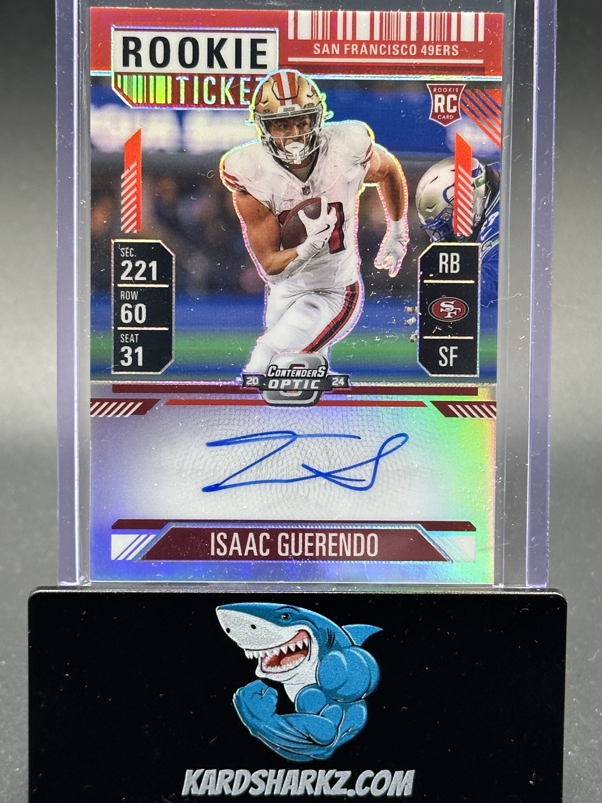 Isaac Guerendo Panini Contenders Optic #138 Autograph-Red