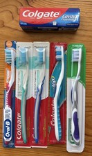 Lot of 5 Assorted Oral-B, Colgate and GUM Soft Bristle Toothbrush  Toothpaste