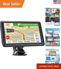 7-Inch Truck GPS Navigator with Lifetime Map Updates - Multilingual Voice Alerts