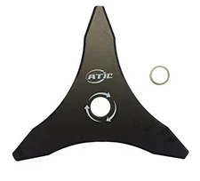 ATIE 10" Inch x 3 Teeth Steel Brush Cutter, Trimmer, Weed Eater Blade (1 Pack)