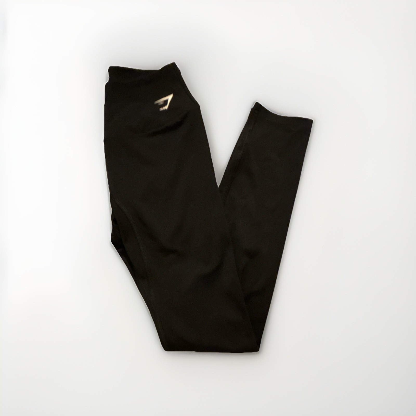Gymshark Black Women's Ankle Leggings Stretch Elastic Waist Logo