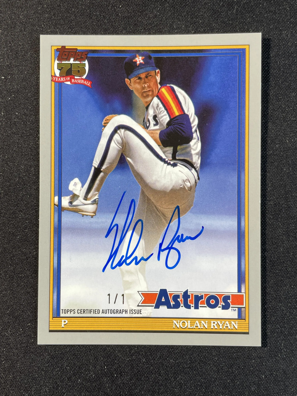 2026 Topps Serise 1 Nolan Ryan 1991 Auto Platinum 1/1 #91A-NRN Astros CC71