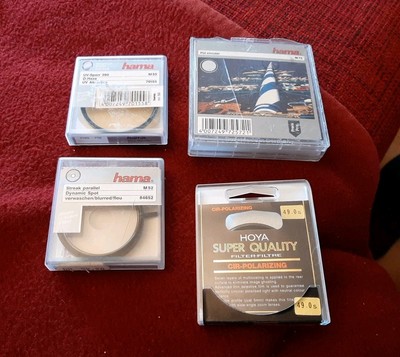 4 x Hama Pol Filter 72 mm PL  M72 E-72 + M55 M52 M49 Cir Polarisation Dynam Spot