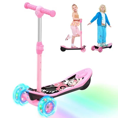 ISINWHEEL 2-in-1 LED Kinderroller E Scooter Skateboard 10km/h Tretroller Roller Kickroller