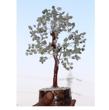 Green Apatite SIlver Branches 300+ Bonsai Money Tree Energy Healing 10.5