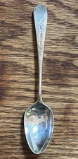 American Coin Silver Bright Cut Coffee Spoon I B Maker Untraced Late 18th  Mono