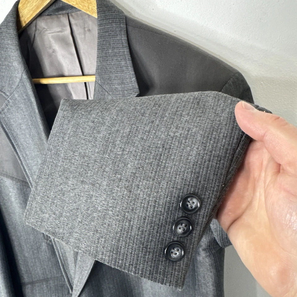 Circle S Hombres 44S Blazer Corto Gris Occidental Abrigo Deportivo Vaquero EE. UU. Foto 2 de 4