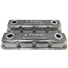 NOS Mopar Magnum Valve Cover Set, 5.2L / 5.9L V8 - Die-Cast Logo - Polished