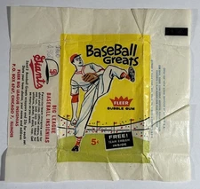 1960 Fleer Baseball Greats Original Wax Pack Wrapper! No Cards, Hard to Find