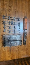American Flyer S gauge track, 34 curve, 8 straight 2 flat cars in lot