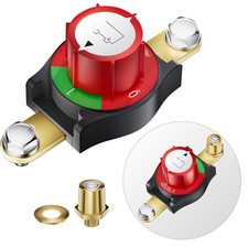 Battery Disconnect Switch 12V  24V, On-Off Side Terminal, Removable Posts