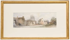 Paul Marny (1829-1914) - Late 19th Century Watercolour, View of a Cathedral