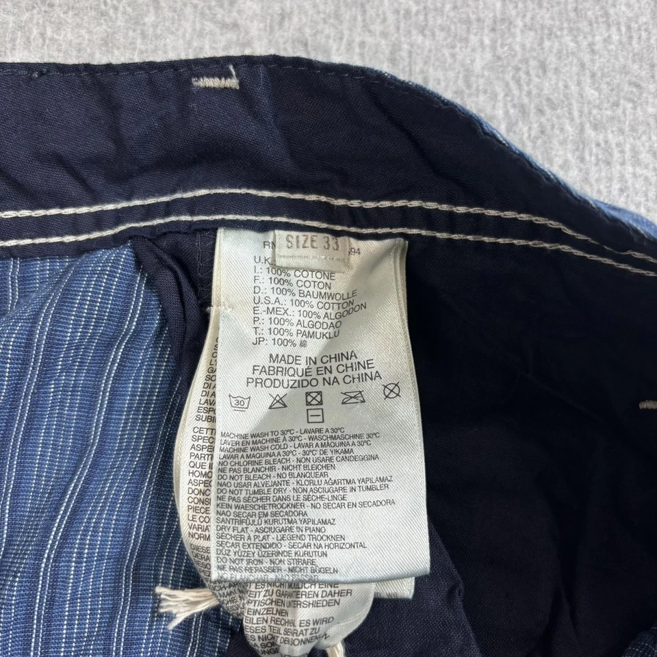 Pantalones Cortos Diesel Para Hombre 33 Azul Grosight Tanga Rayas Denim Cordón Academia Foto 4 de 4