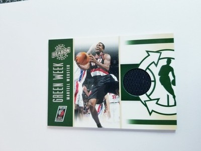MARTELL WEBSTER 2010-11 PANINI SEASON UPDATE GREEN WEEK JERSEY GAME WORN /799