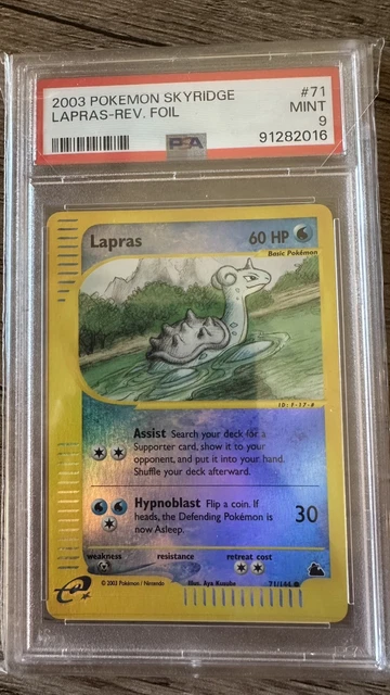 Pokemon Lapras Skyridge Reverse Holo 71 PSA 9 Mint Low Pop New Cert