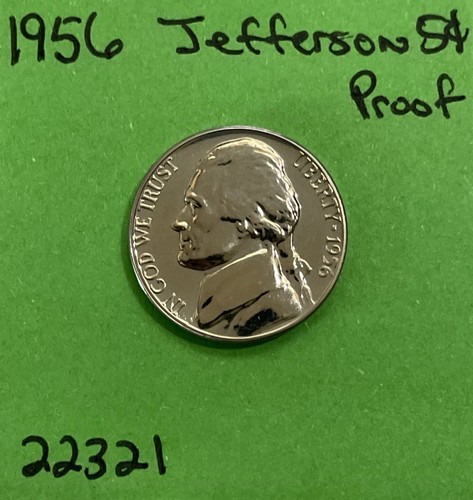 1956-P Jefferson Nickel 5c Gem Proof Siehe Bilder