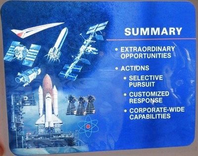 Photo Transparency Rockwell 8x10 Summary Shuttle Station NASP Satellites NASA