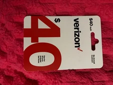 Verizon Wireless Prepaid Refill Pin Card $40