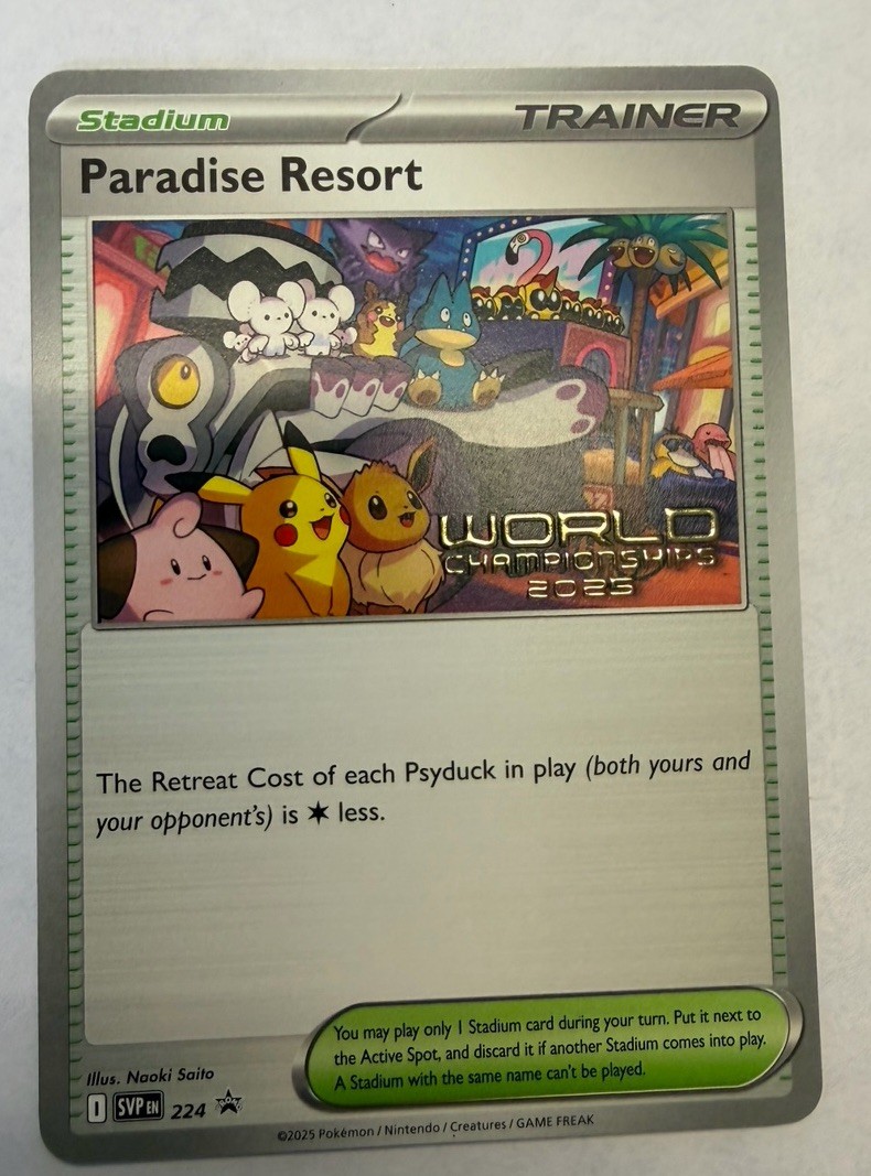 Paradise Resort 2025 World Championships ENGLISH Promo SVP 224 NM Pokemon Card