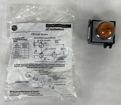 General Electric CR104PLG34G Green Pilot Light Indicator 30mm 480V HD Oiltight