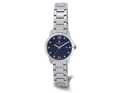 Ladies Charles-Hubert Stainless Steel Blue Dial Watch (28mm)