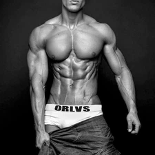 ORLVS Men's Trunks Low Rise Boxer Shorts Cotton Jockstrap Underpants Underwear