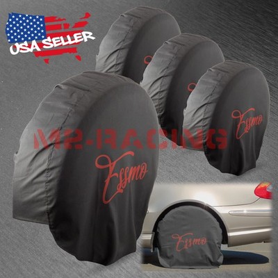 ESSMO 4pc Tire Covers Waterproof UV Sun Protector Wheel Storage Vinyl Wrap 29''