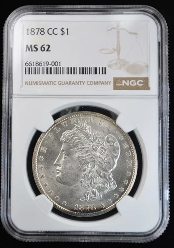 1878- CC Morgan Silver Dollar NGC MS 62 Beautiful 90% Silver Carson City Minted